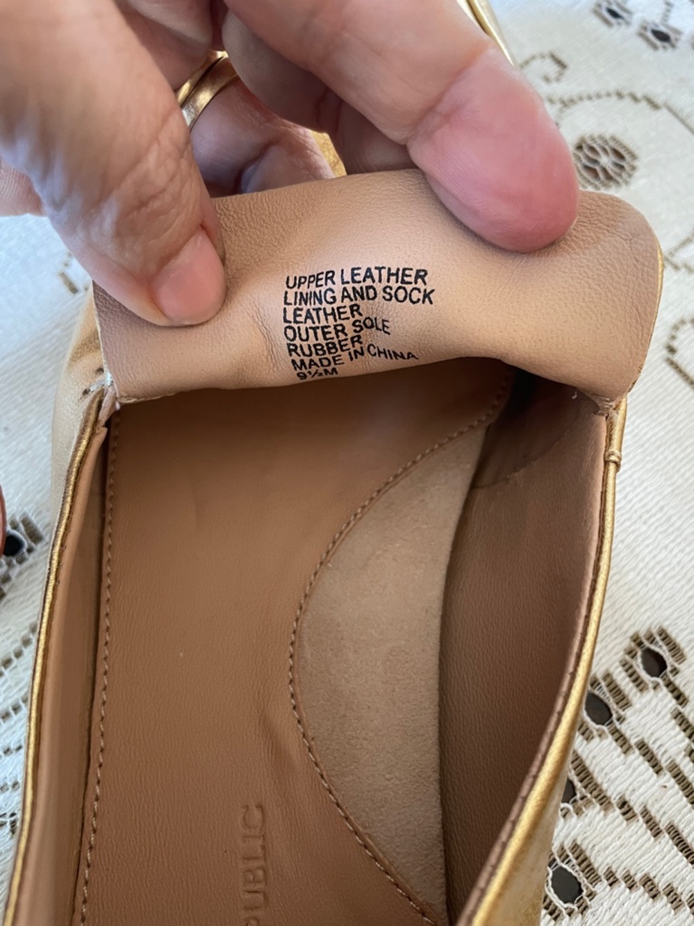 Banana Republic Metallic Gold Leather Loafers - Picture 9 of 9